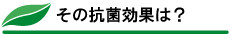 その抗菌効果は?